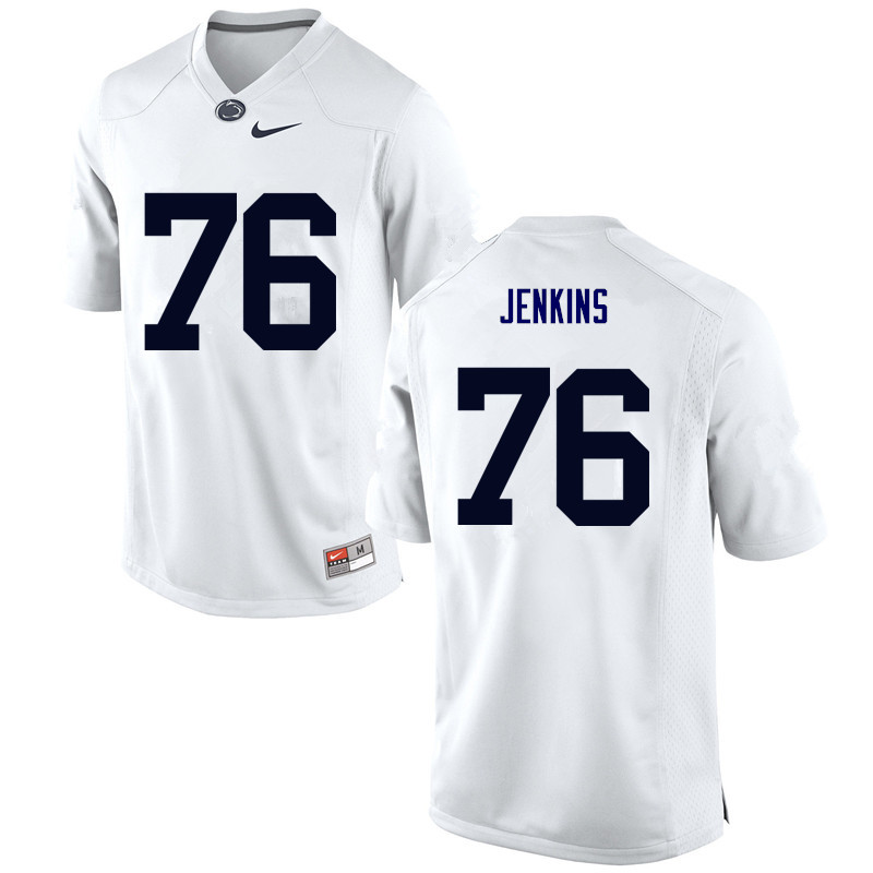 Men Penn State Nittany Lions #76 Sterling Jenkins College Football Jerseys-White